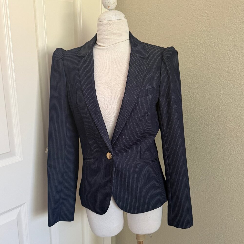 Express Navy Pinstripe Blazer 6
